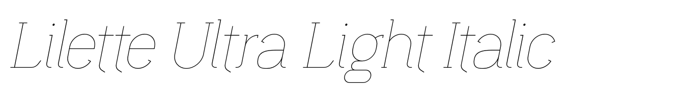 Lilette Ultra Light Italic